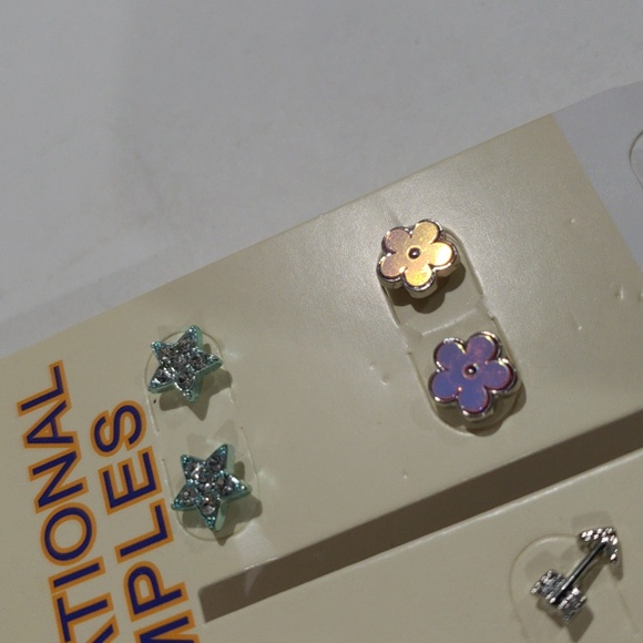 UNCAS International Set of 9 Stud Colorful Earrings - Trendy & Stylish Jewelry - Picture 9 of 11